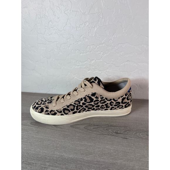 Rothys Lace Up Sneakers Women's Little Desert Cat Leopard Print Shoes Size 7 - Picture 2 of 7